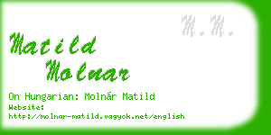 matild molnar business card