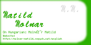 matild molnar business card